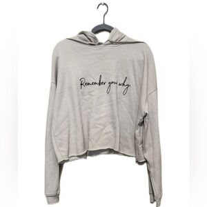 Women's Cream Cropped Hoodie - "Remember Your Why"